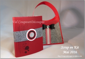 CoupesEtDecoupes - Stampin'Up Independant Demonstrator Paris (France) - Scrap en Kit #1 - May 2016 - Purse and mini-album